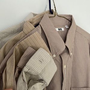 Lot of 3 Uniqlo U Oxford Shirts (2 are BNWT)